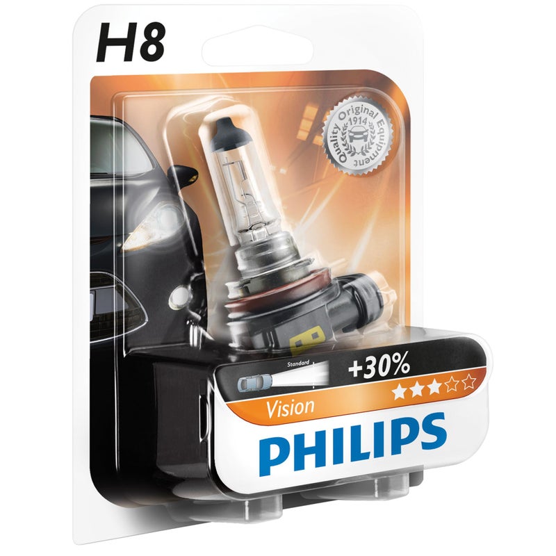 Philips Vision 12360B1 H8 Headlights Single Bulb